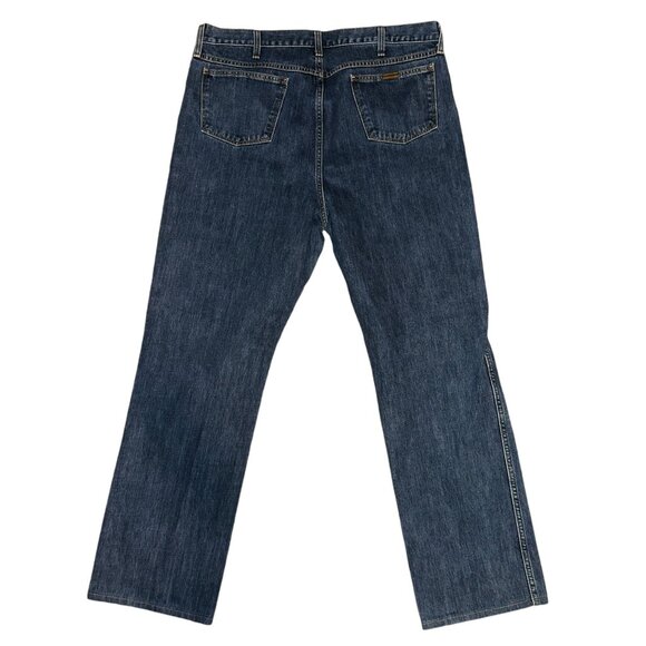 J Peterman Straight Leg Jeans Mens 38 31 Medium Wash Pockets Logo Denim Blue - Picture 5 of 8